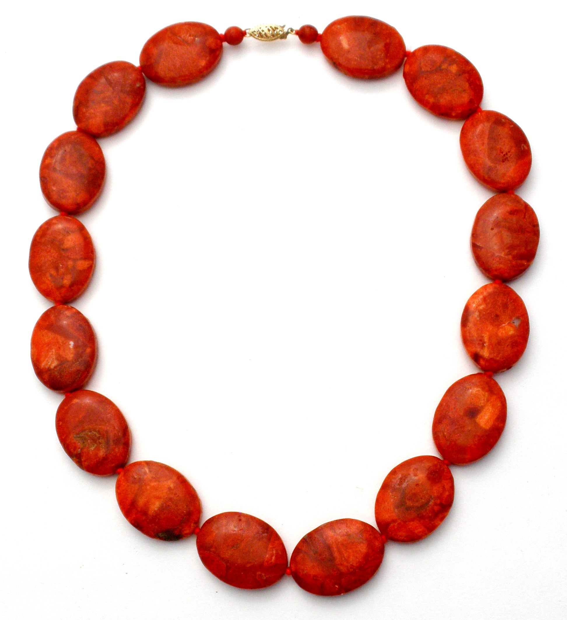 Red Cutting And Gold Beads Long Indian Necklace – Zivar Creations