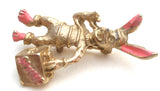 Rabbit Shoe Shine Pink Enamel Brooch Vintage - The Jewelry Lady's Store