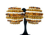 Richard Kerr Amber Rhinestone Earrings Vintage - The Jewelry Lady's Store