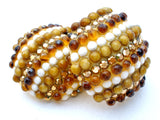 Richard Kerr Amber Rhinestone Earrings Vintage - The Jewelry Lady's Store