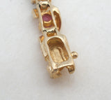 Ruby & Diamond Bracelet 10K Gold Vintage - The Jewelry Lady's Store