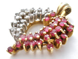 Ruby & Diamond Heart Pendant 10K Gold - The Jewelry Lady's Store