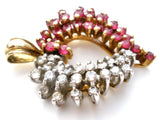 Ruby & Diamond Heart Pendant 10K Gold - The Jewelry Lady's Store