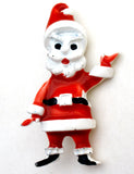 Santa Claus Brooch Pin Red & White Enamel Vintage - The Jewelry Lady's Store