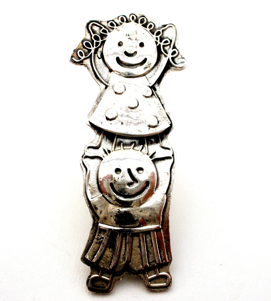 Save The Children Brooch 925 Vintage - The Jewelry Lady's Store