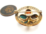 Scarab Beetle Gemstone Gold Filled Brooch Pin - The Jewelry Lady's Store