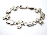 School Bracelet with Children and Buses 925 - The Jewelry Lady's Store