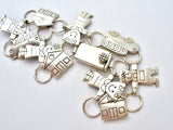 School Bracelet with Children and Buses 925 - The Jewelry Lady's Store