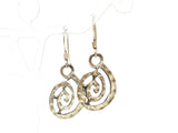 Silver Dangle Spiraling Earrings Pierced - The Jewelry Lady's Store