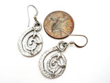Silver Dangle Spiraling Earrings Pierced - The Jewelry Lady's Store