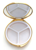Spring Street Rhinestone Flower Mirror Compact Pill Box - The Jewelry Lady's Store