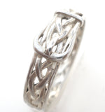 Sterling Silver Belt Buckle Ring Size 9 - The Jewelry Lady's Store