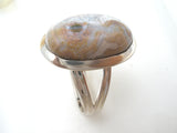 Sterling Silver Brown Agate Ring Size 10 - The Jewelry Lady's Store