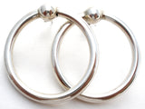 Sterling Silver Circle Earrings Vintage - The Jewelry Lady's Store