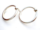 Sterling Silver Circle Earrings Vintage - The Jewelry Lady's Store