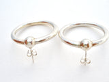 Sterling Silver Circle Earrings Vintage - The Jewelry Lady's Store