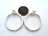Sterling Silver Circle Earrings Vintage - The Jewelry Lady's Store