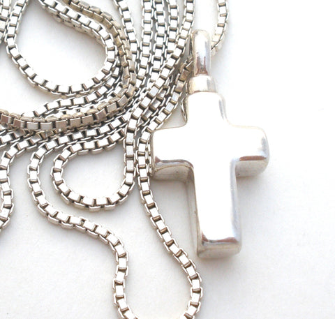 Sterling Silver Cross Necklace by Madelyn
