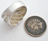 Sterling Silver Dome Ring Size 6 Vintage - The Jewelry Lady's Store