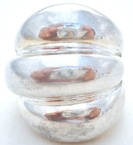 Sterling Silver Dome Shrimp Ring Size 8
