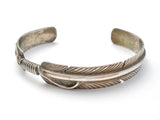 Sterling Silver Feather Bracelet Vintage - The Jewelry Lady's Store