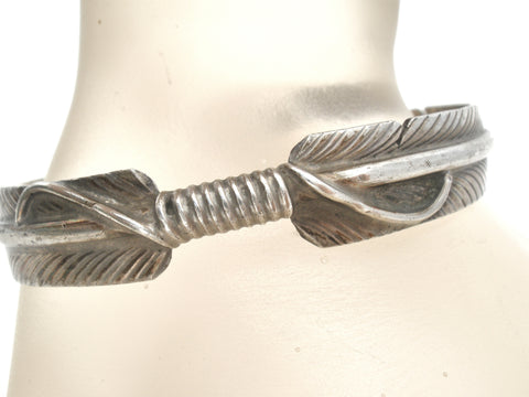 Sterling Silver Feather Bracelet Vintage