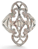 Sterling Silver Filigree Ring Size 6 Vintage - The Jewelry Lady's Store