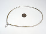 Sterling Silver Flexible Omega Necklace 16" Italian - The Jewelry Lady's Store