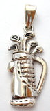 Sterling Silver Golf Bag Pendant - The Jewelry Lady's Store