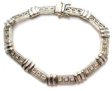 Sterling Silver Greek Key Bracelet Vintage - The Jewelry Lady's Store