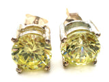 Sterling Silver Green Peridot Stud Earrings - The Jewelry Lady's Store