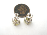 Sterling Silver Green Peridot Stud Earrings - The Jewelry Lady's Store