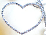 Sterling Silver Heart Necklace with CZ's - The Jewelry Lady's Store