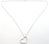 Sterling Silver Heart Necklace with CZ's - The Jewelry Lady's Store