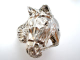 Sterling Silver Horse Head Ring Size 7.5 - The Jewelry Lady's Store