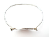 Sterling Silver Luggage Tag Bangle Bracelet Vintage - The Jewelry Lady's Store
