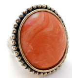 Sterling Silver Ring with Pink Stone Size 8 - The Jewelry Lady's Store