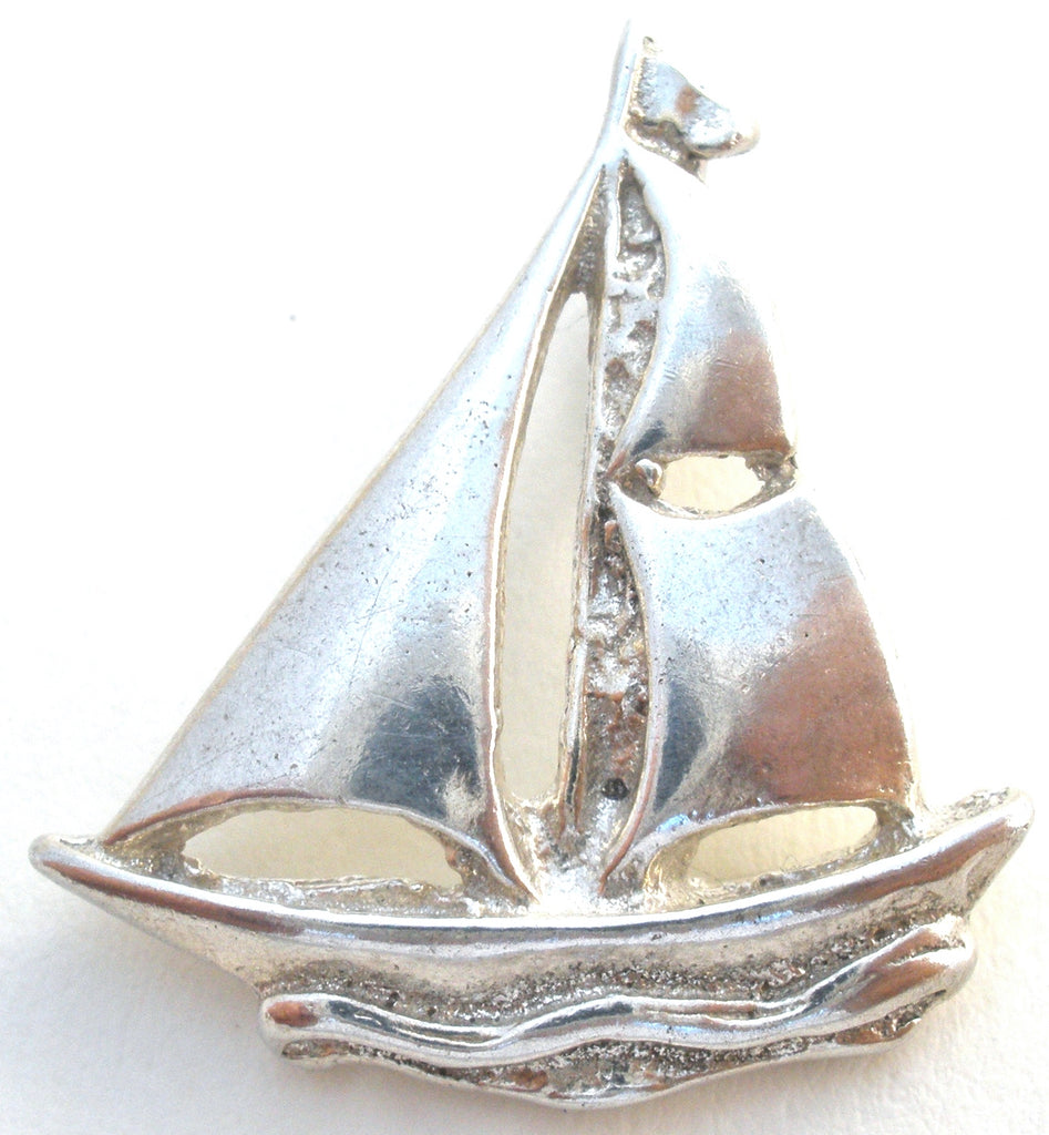 Sterling Silver Sailboat Pendant Vintage - The Jewelry Lady's Store
