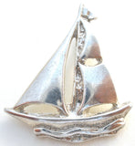 Sterling Silver Sailboat Pendant Vintage - The Jewelry Lady's Store