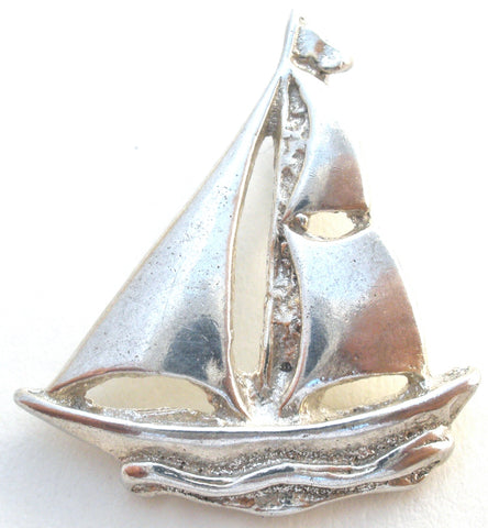 Sterling Silver Sailboat Pendant Vintage