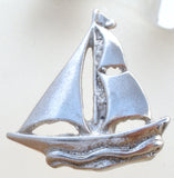 Sterling Silver Sailboat Pendant Vintage - The Jewelry Lady's Store