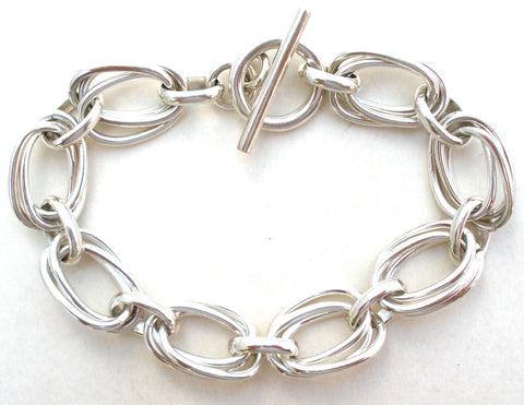 Sterling Silver Triple Link Bracelet ATI Mexico