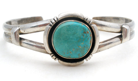 Sterling Silver Turquoise Cuff Bracelet DD Vintage