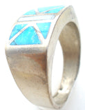Sterling Silver Turquoise & MOP Ring Size 10.5 - The Jewelry Lady's Store
