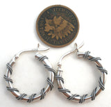 Sterling Silver Wire Wrap Hoop Earrings - The Jewelry Lady's Store