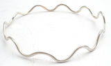 Sterling Silver Zig Zag Bangle Bracelet Vintage - The Jewelry Lady's Store
