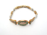 Sterling Silver and Gold Emerald Butterfly Bracelet Vintage - The Jewelry Lady's Store
