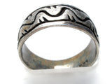 Sterling Silver Band Overlay Technique Ring Size 7 - The Jewelry Lady's Store