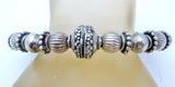 Sterling Silver Beaded Cuff Bracelet Vintage - The Jewelry Lady's Store