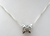 Sterling Silver Butterfly Pendant Slide Necklace - The Jewelry Lady's Store